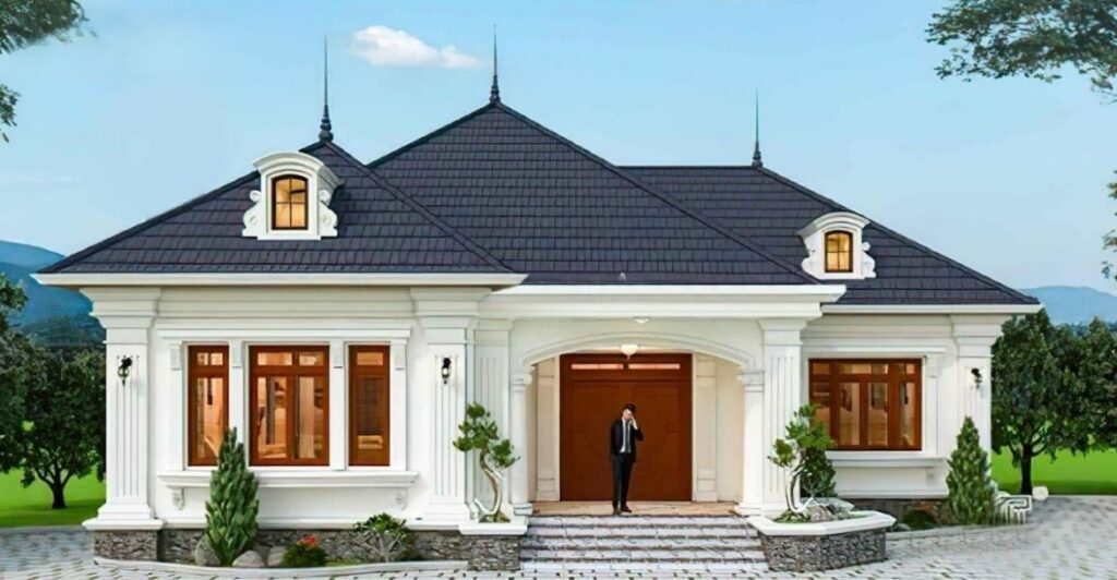 Mẫu nhà cấp 4 hiện đại_mái nhật