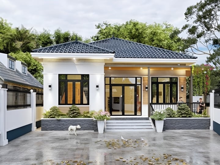 Mẫu nhà cấp 4 hiện đại_mái nhật