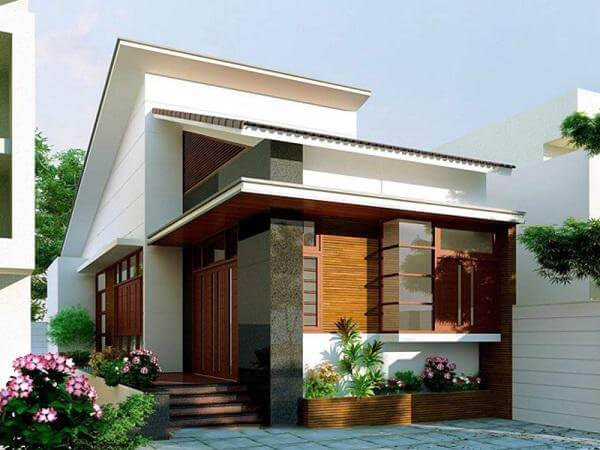 Mẫu nhà cấp 4 hiện đại có gác lửng