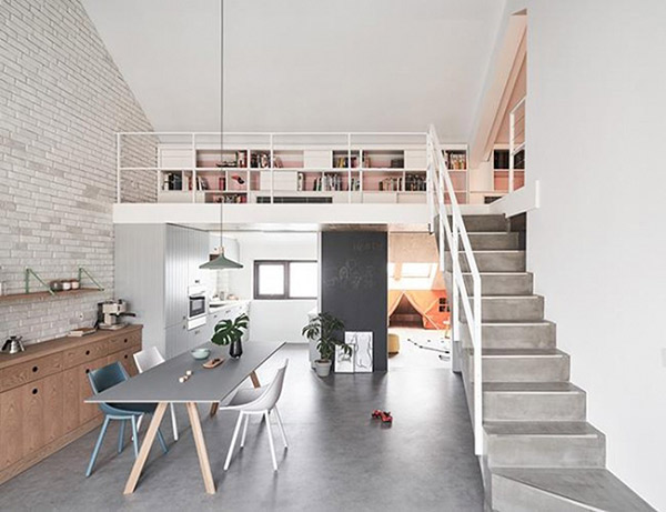 Mẫu nhà cấp 4 hiện đại có gác lửng