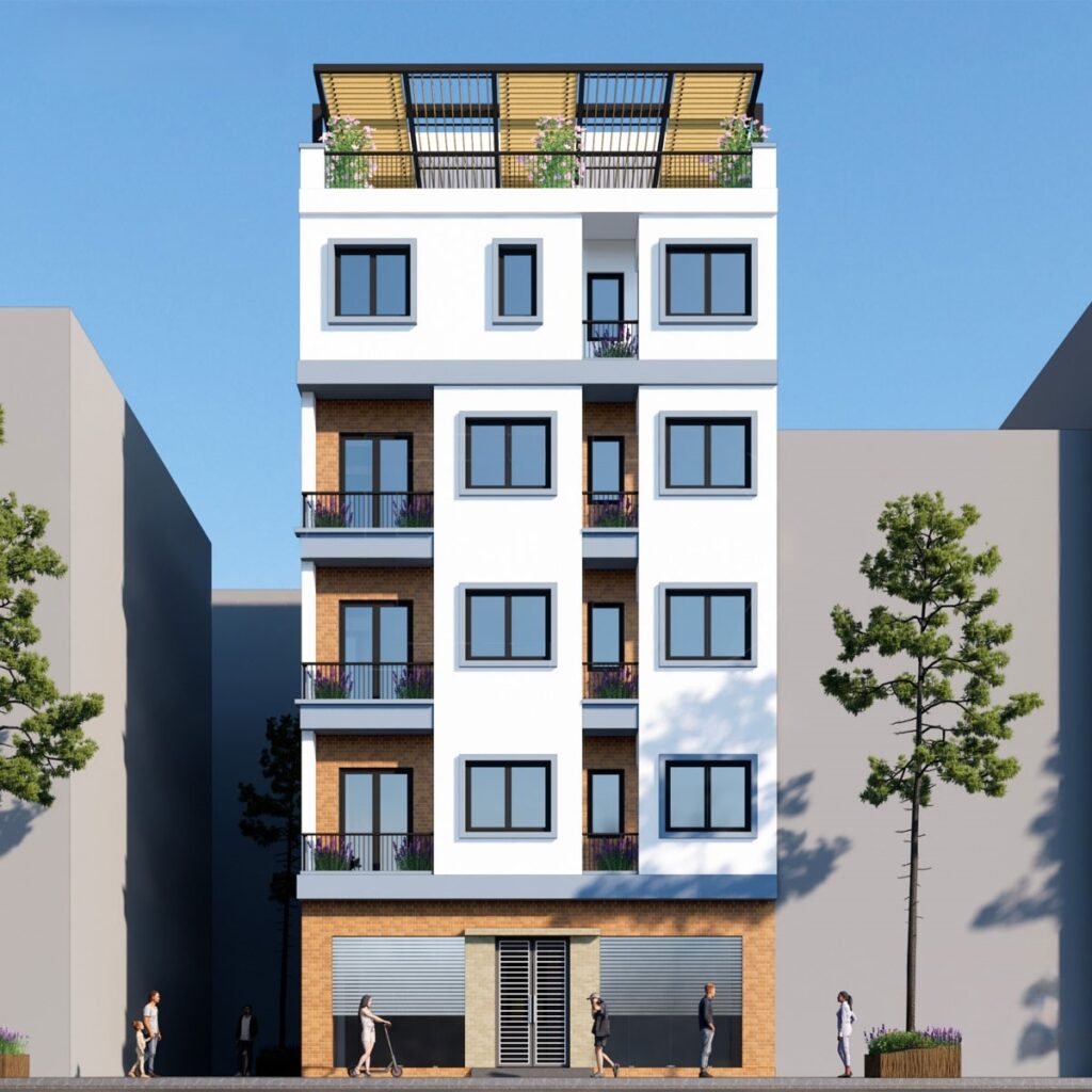 Nhà 6 tầng hiện đại