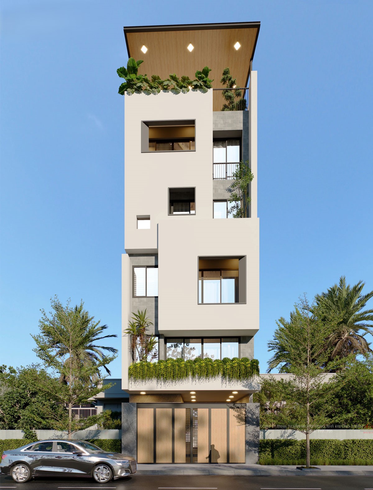 Nhà 6 tầng hiện đại