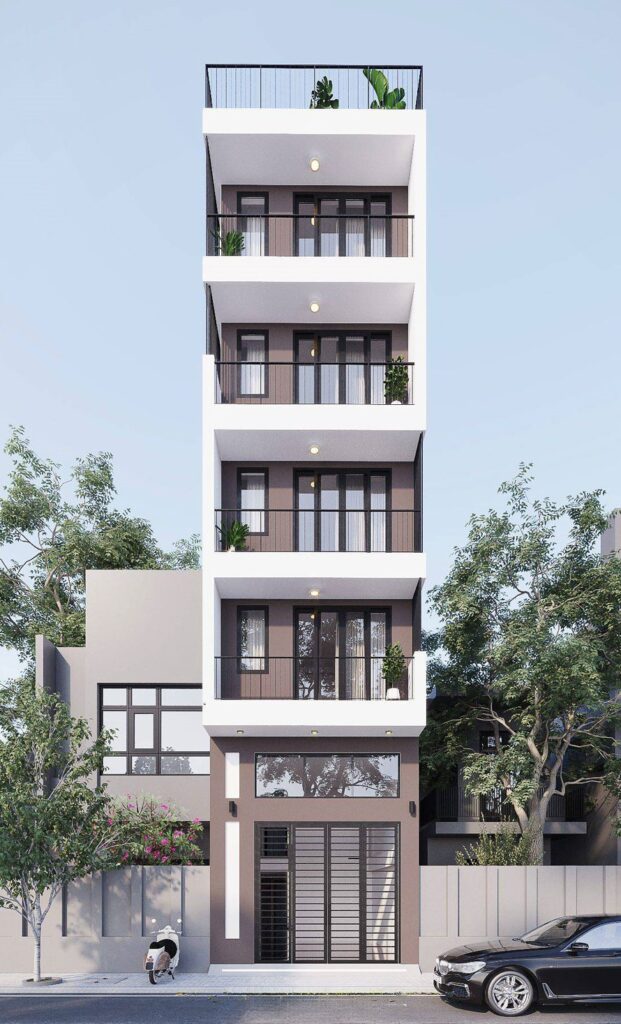Nhà 6 tầng hiện đại