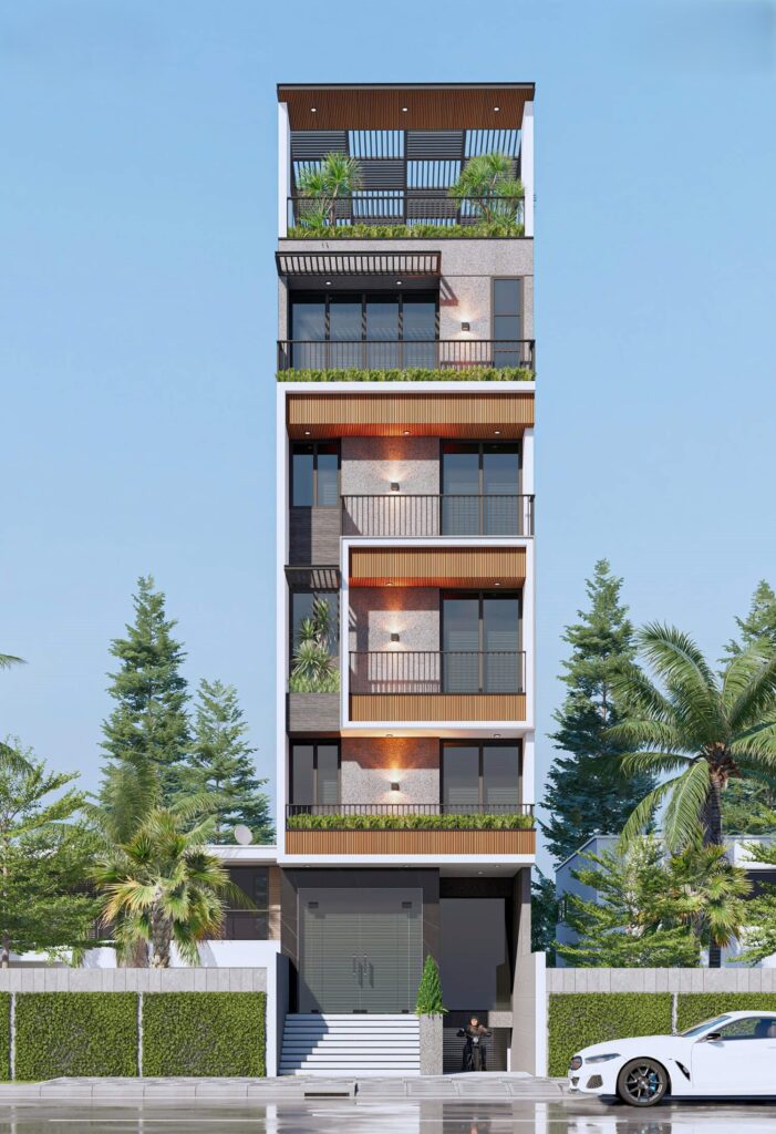 Nhà 6 tầng hiện đại