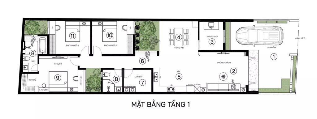 Nhà cấp 4_mặt bằng công năng