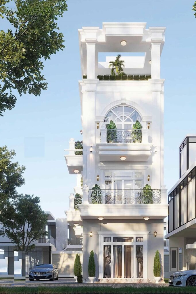 Mẫu nhà phố tân cổ điển đẹp năm 2026