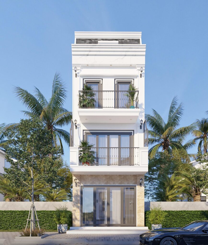 Mẫu nhà phố tân cổ điển đẹp năm 2026