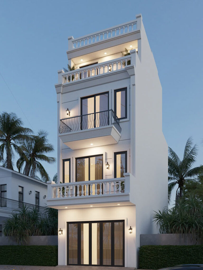 Mẫu nhà phố tân cổ điển đẹp năm 2026