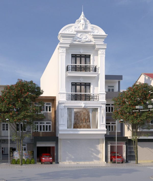 Mẫu nhà phố tân cổ điển đẹp năm 2026