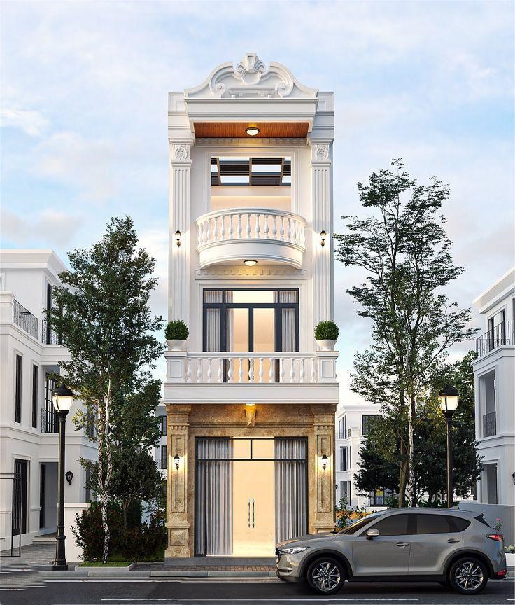 Mẫu nhà phố tân cổ điển đẹp năm 2026
