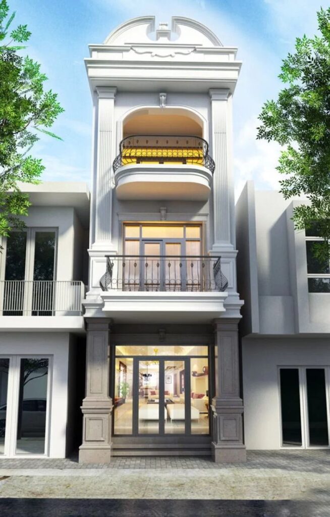 Mẫu nhà phố tân cổ điển đẹp năm 2026