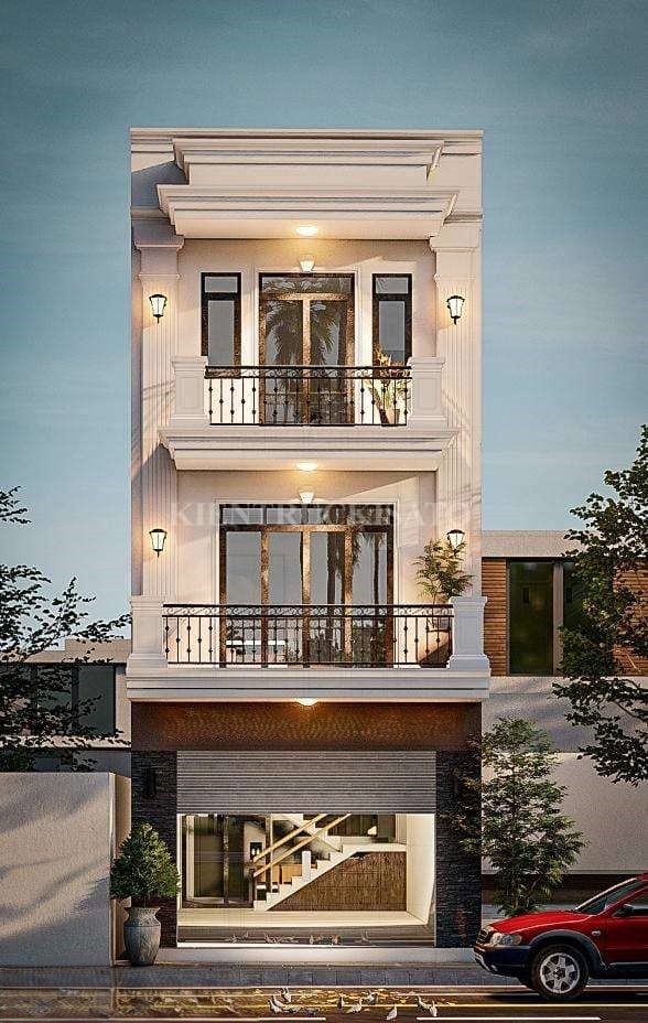 Mẫu nhà phố tân cổ điển đẹp năm 2026