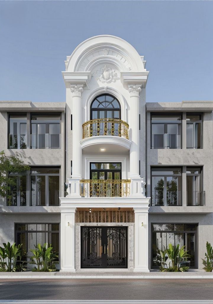 Mẫu nhà phố tân cổ điển đẹp năm 2026