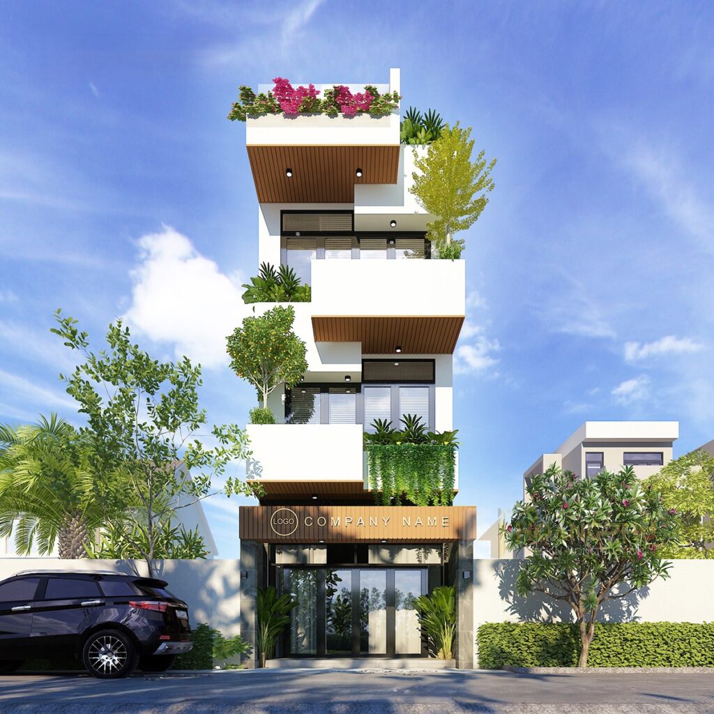 Mẫu thiết kế nhà phố 4 tầng năm 2026