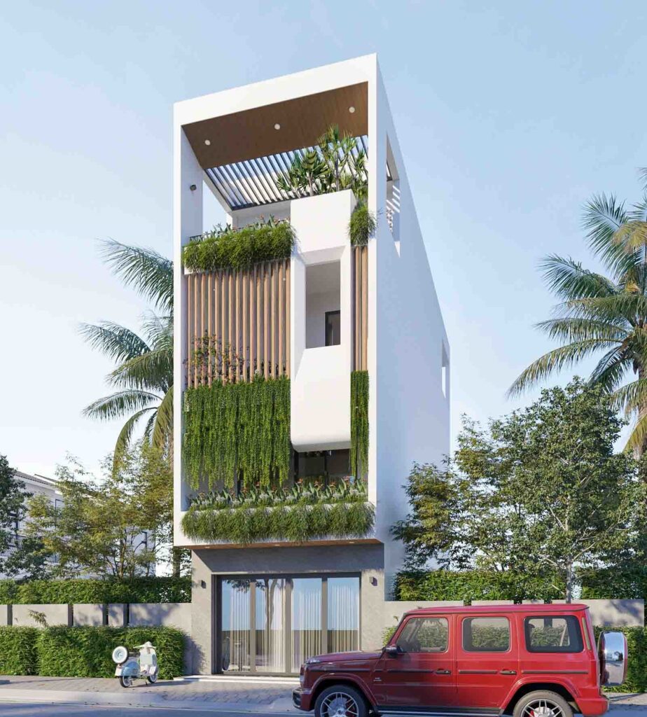 Mẫu thiết kế nhà phố 4 tầng năm 2026