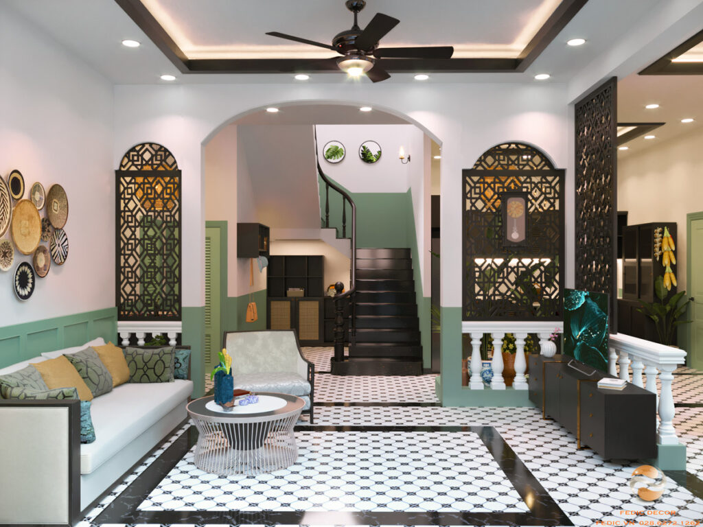Nội thất nhà phố phong cách Đông Dương (Indochine)