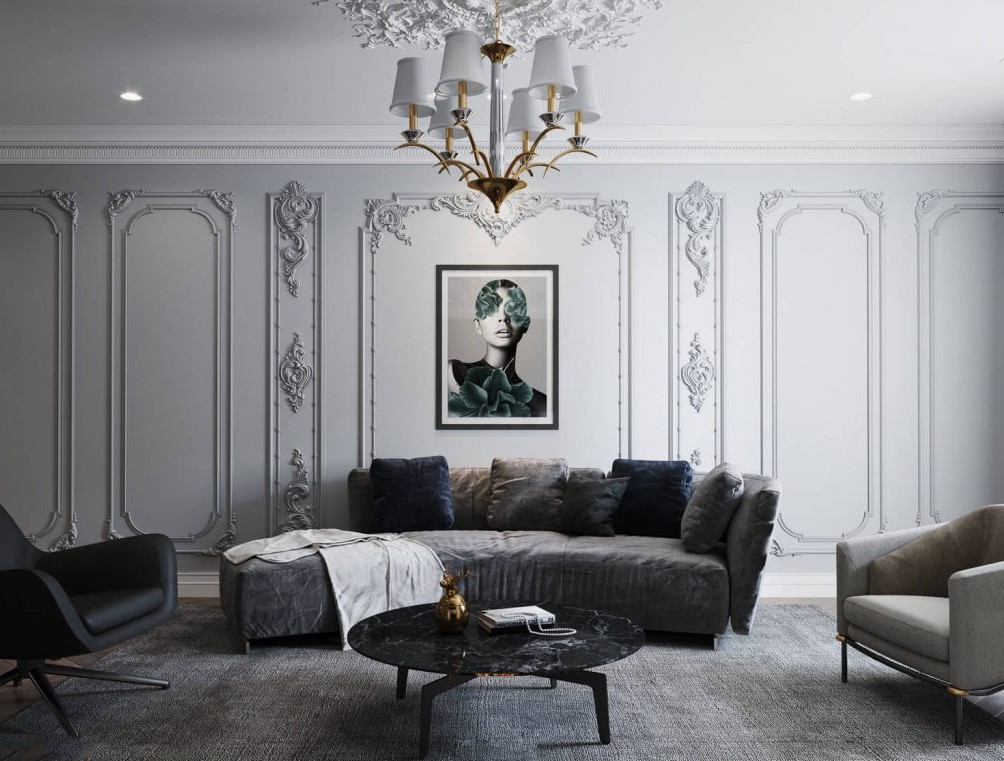 Thiết kế nội thất nhà phố phong cách modern classic